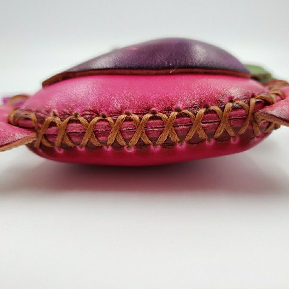 Pink Bunny Rabbit Coin Purse Cute Handmade Leather Small Wallet Kawaii Zip Pouch - Picture 5 of 14